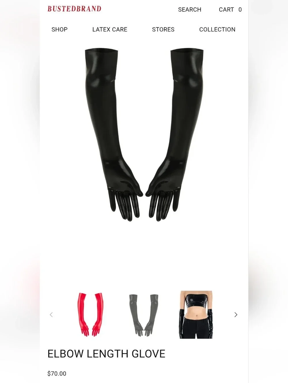 Busted Brand Elbow Length Latex Gloves